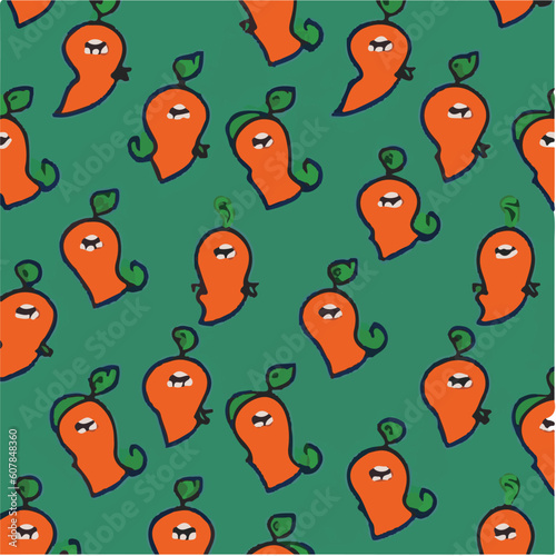 cute simple paprikash pattern, cartoon, minimal, decorate blankets, carpets, for kids, theme print design
