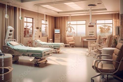 Hospitals and medical centers have a very characteristic professional photography ai generated photo