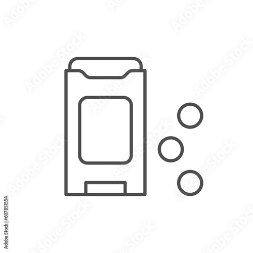 Tablet sweetener line outline icon