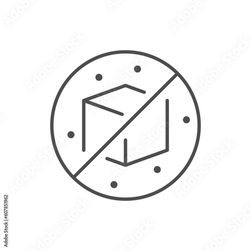 No sugar line outline icon