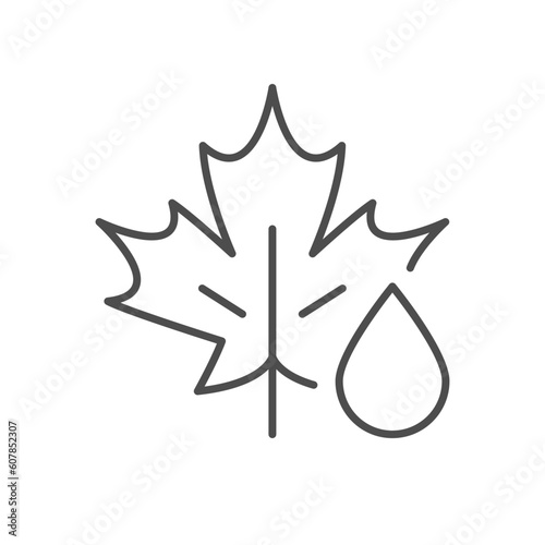 Maple syrup line outline icon