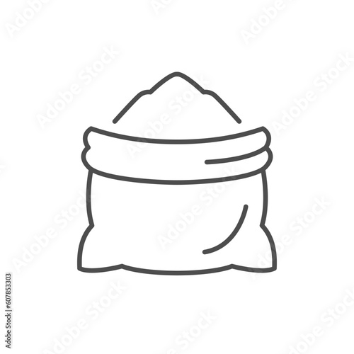 Bulk product sack line icon