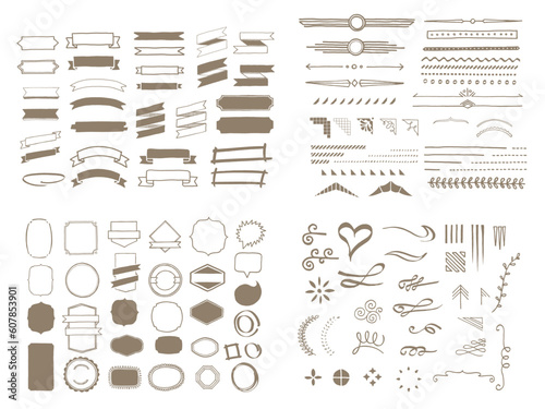 Handwritten Decorative Vintage Shapes