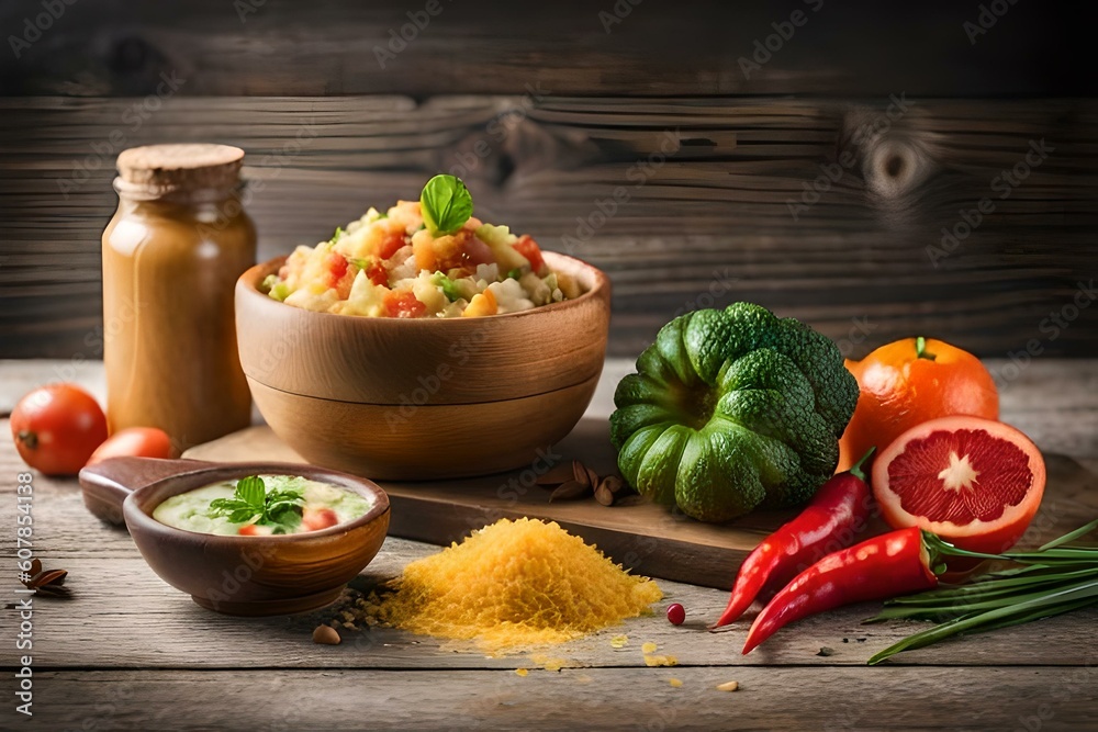 vegetables and spices by AI generating