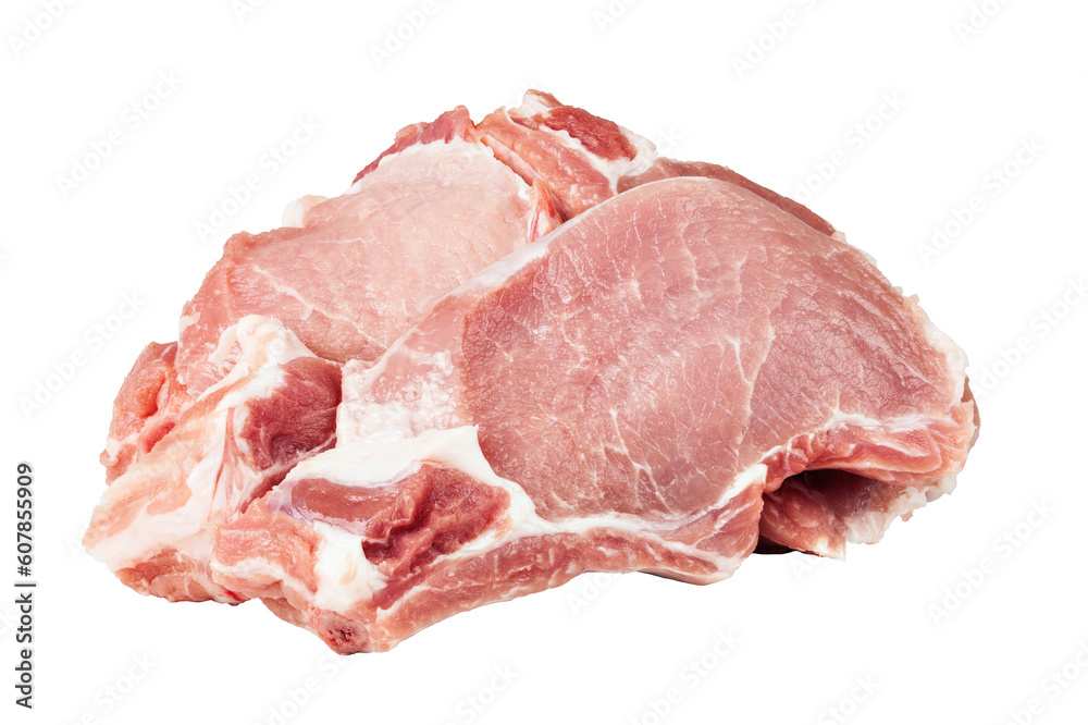 raw pork meat isolated 