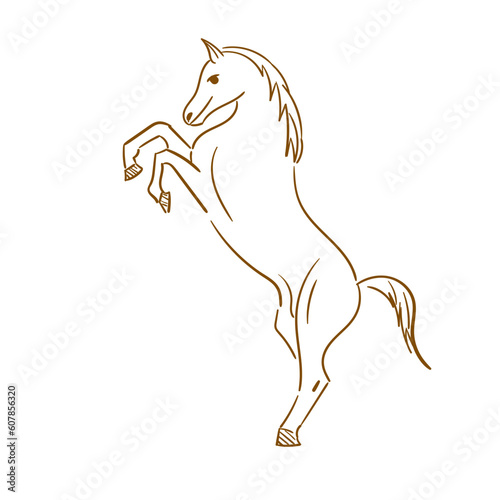 Canvastavla horse illustration