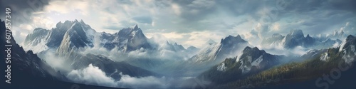 Mountain landscape. Generative AI