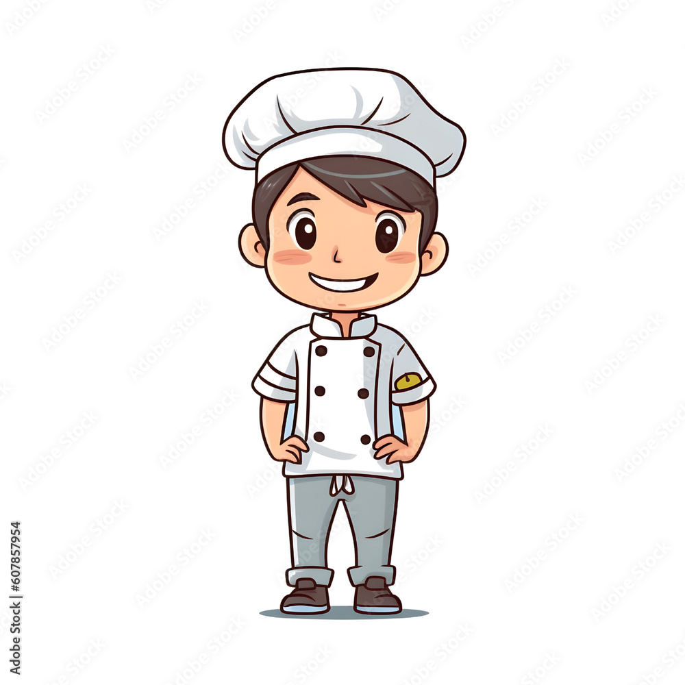 Chef man and woman cartoon hand draw, clipart vector illustration Chef man and woman cartoon hand draw, clipart vector illustration
