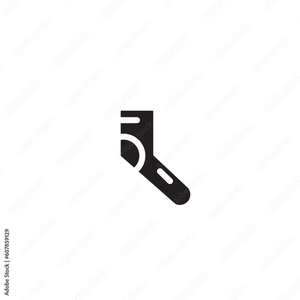 Pajama Party Sock Solid Icon Pajama Party Sock Solid Icon