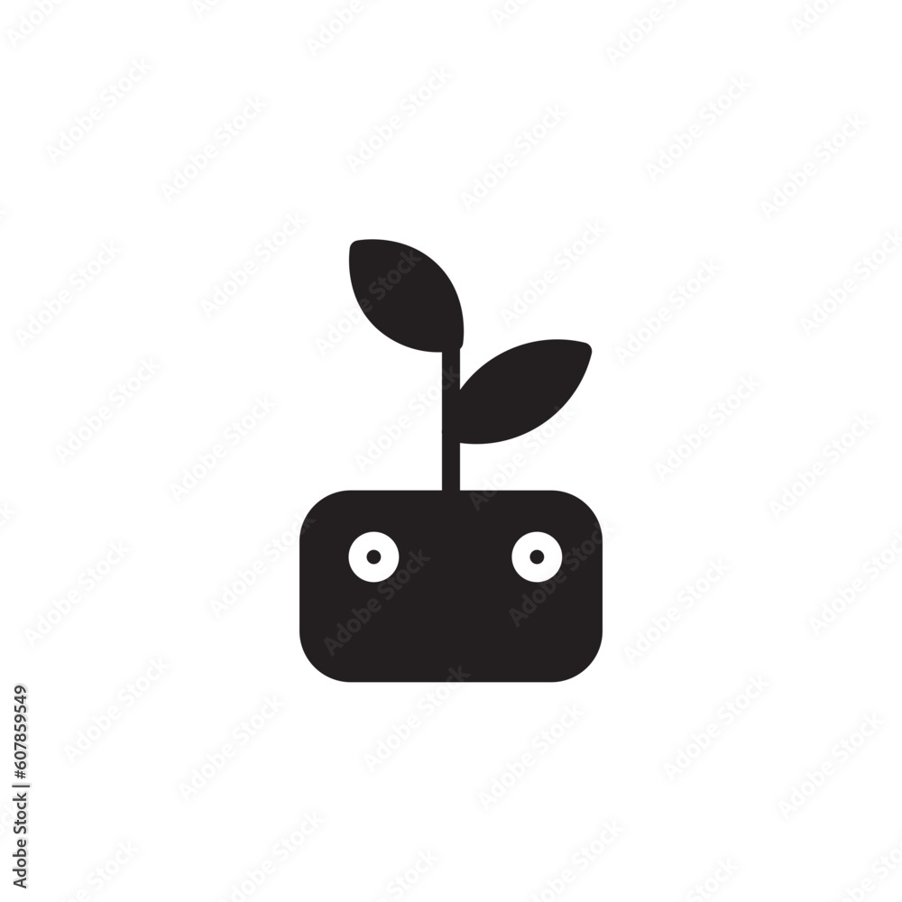 Nature Plant Pot Solid Icon Nature Plant Pot Solid Icon