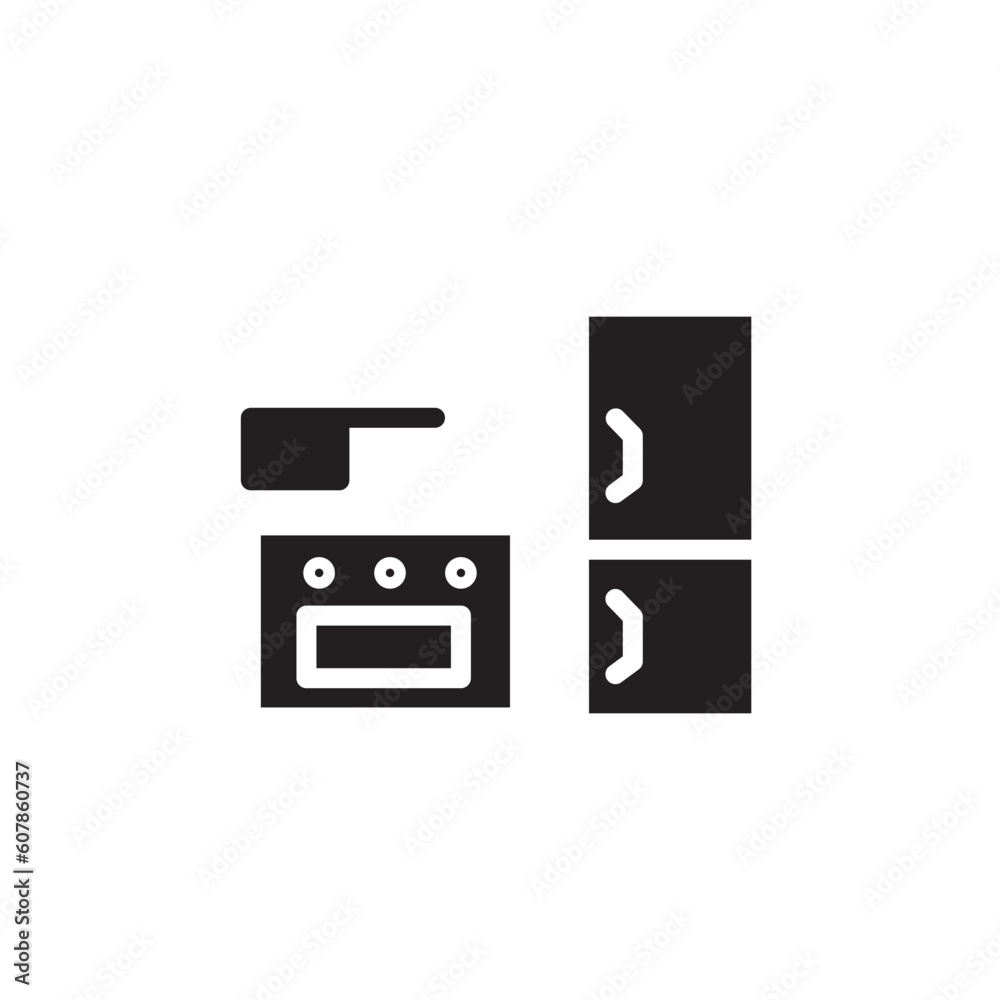 Oven Pan Refregirator Solid Icon Oven Pan Refregirator Solid Icon