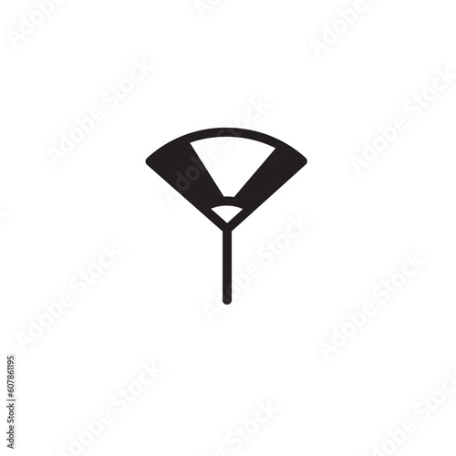 Chinese Decoration Fan Solid Icon