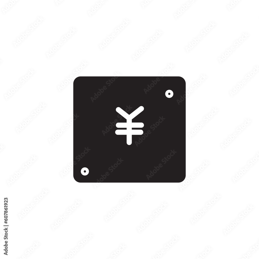 Chinese Currency Ecommerce Solid Icon Chinese Currency Ecommerce Solid Icon