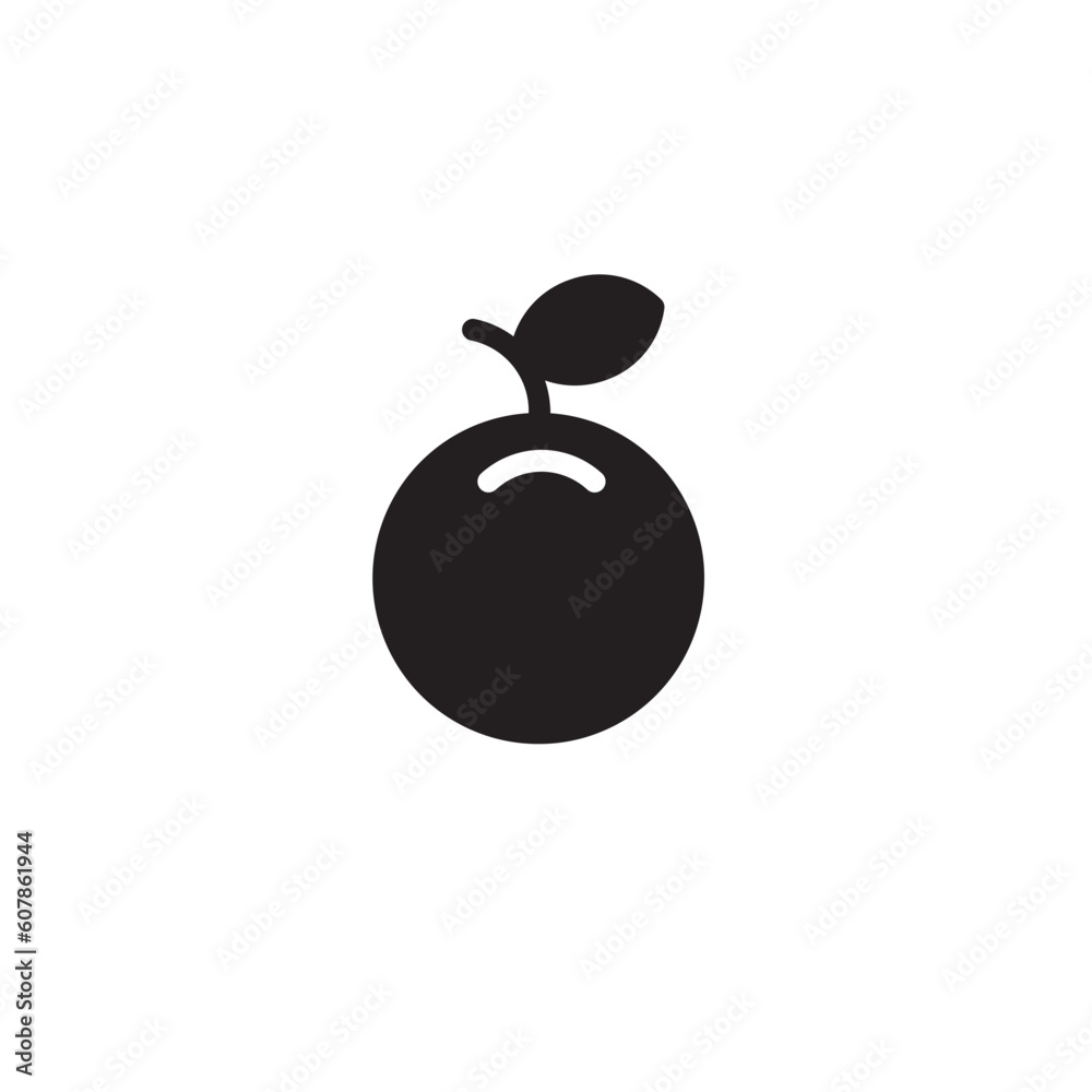 Chinese Fruit Orange Solid Icon Chinese Fruit Orange Solid Icon
