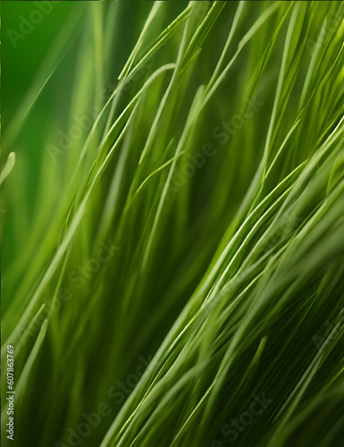 Generative AI image of grass closeup