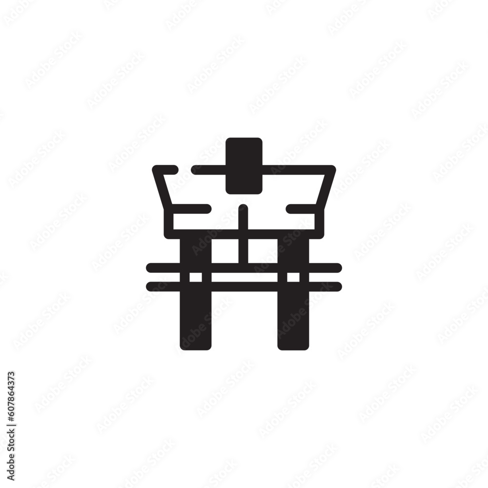 Chinese Door Bridge Solid Icon Chinese Door Bridge Solid Icon