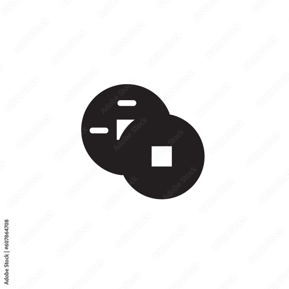 Cash Chinese Coin Solid Icon