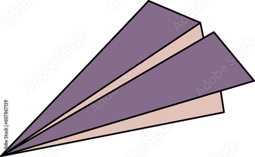 Purple Paper Plane Icon Illustration Vector