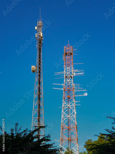 Communication Trees | Telecommunication Tower with Antennas