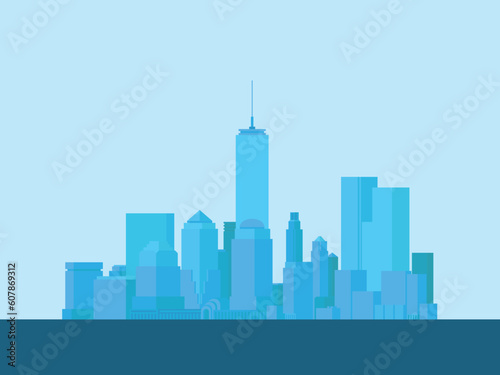 vector illustration of a city view in flat design