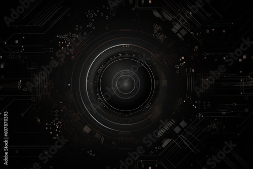 Abstract blue technology hi-tech futuristic background, Generative ai