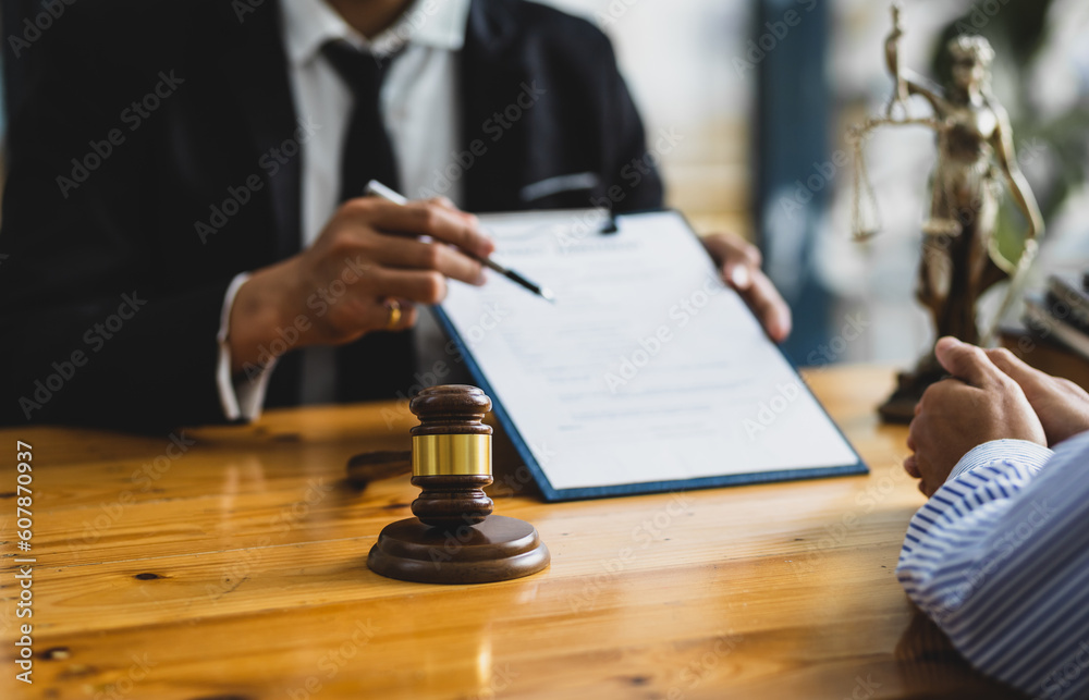 Legal consulting services, legal negotiations, Lawyers are signing legal contract agreement documents. Legal consulting services, legal negotiations, Lawyers are signing legal contract agreement documents.