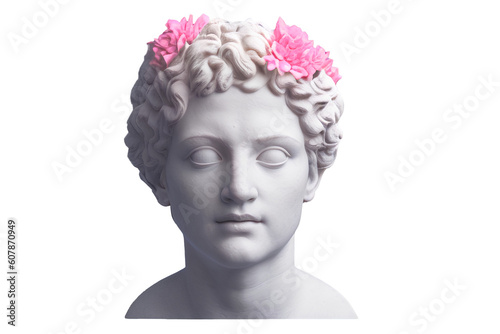 head of an ancient greek statue, generative ai