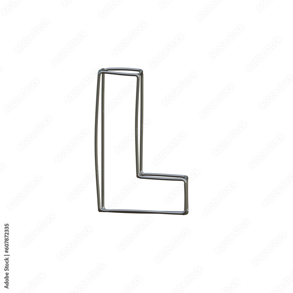 Outline Steel Wire 3D Alphabet or PNG Letters Outline Steel Wire 3D Alphabet or PNG Letters