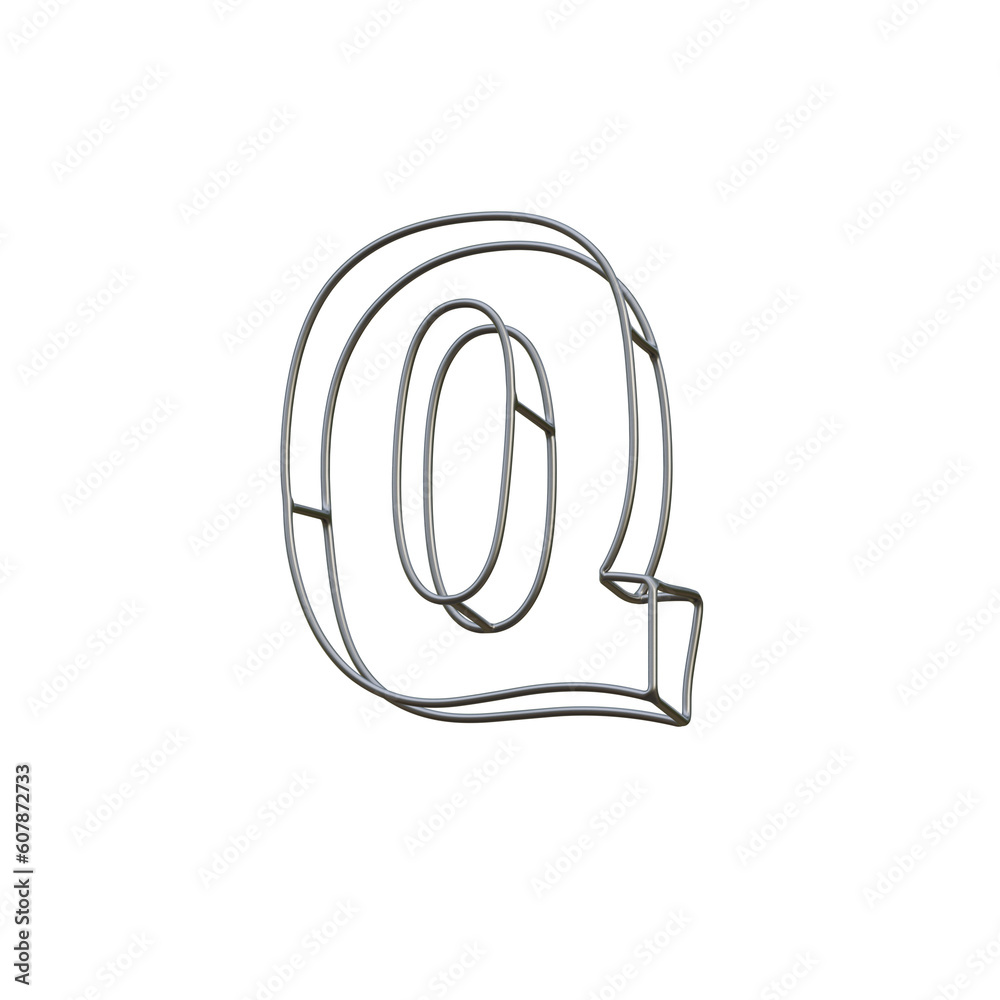 Outline Steel Wire 3D Alphabet or PNG Letters Outline Steel Wire 3D Alphabet or PNG Letters
