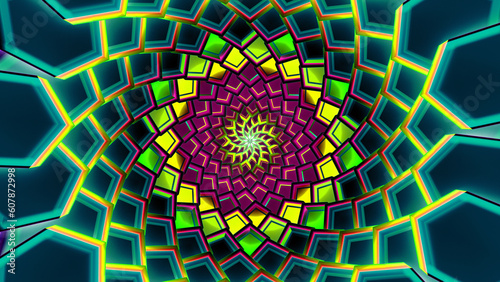 Beautiful dark rasta fibonacci vortex photo