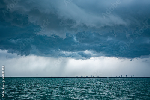 View of tropical ocean stor...