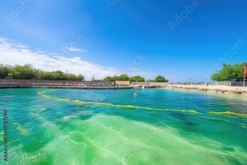 nature and conservation of a beautiful ocean water park in sunny summer weather, created with generative ai © altitudevisual