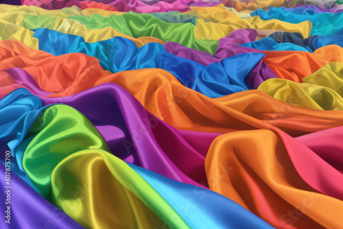 colorful silk scarves