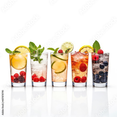 Set of fruit cocktails