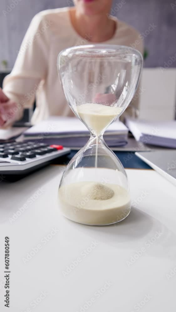 Late Invoice And Billing Deadline With Hourglass Late Invoice And Billing Deadline With Hourglass