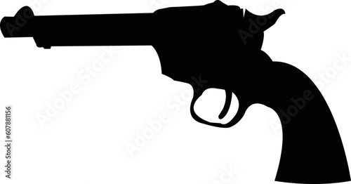 black and white pistol