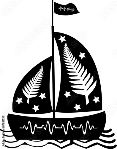 silhouette of a sailing ship