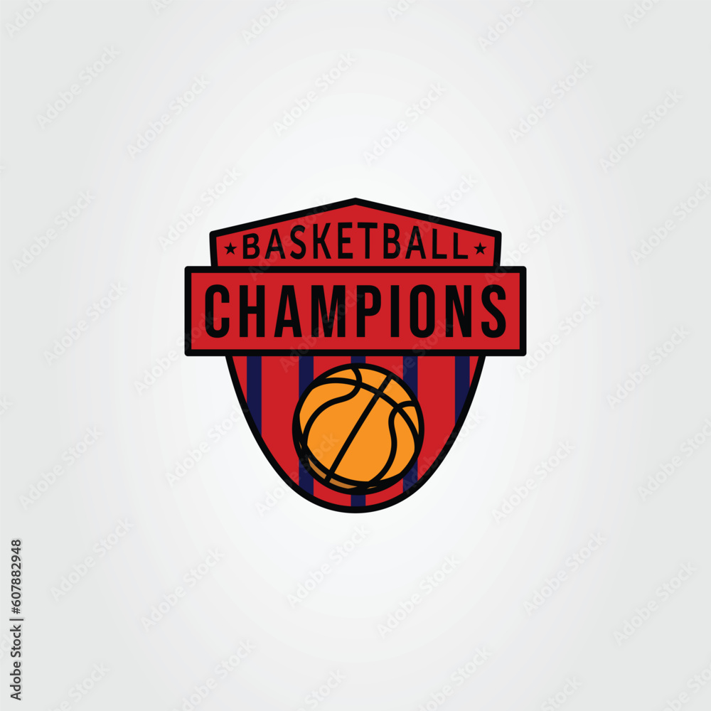 basketball logo or basket ball league team sport symbol vector illustration design
