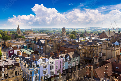 Panoramic aerial view of Oxford photo