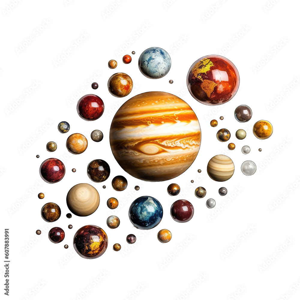 several miniature planets several miniature planets