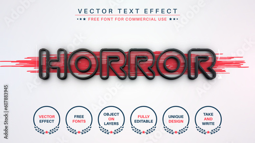 Horror - Editable Text Effect, Font Style