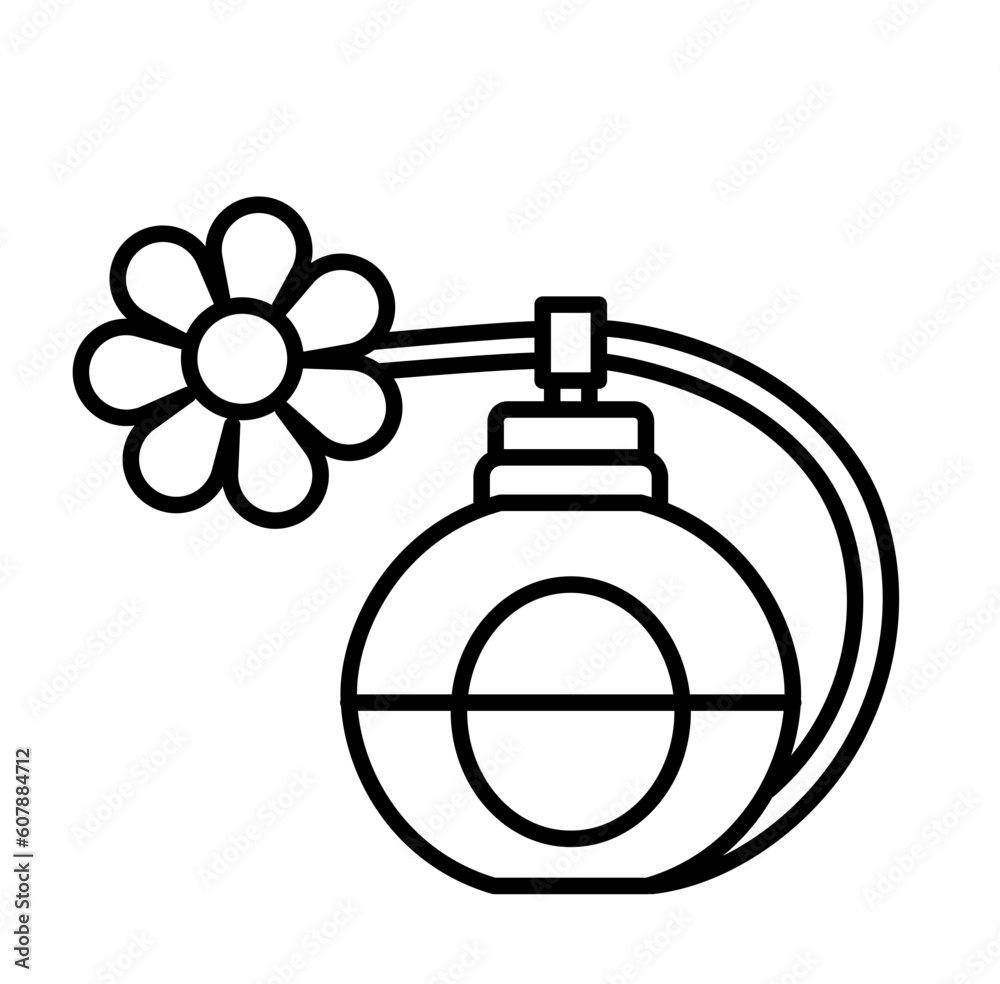 Cute flower perfume fragrance outline icon Cute flower perfume fragrance outline icon