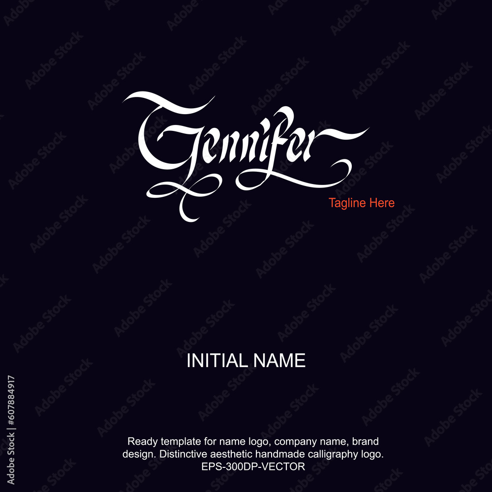 Gennifer Thomas handwritten name logotype signature.