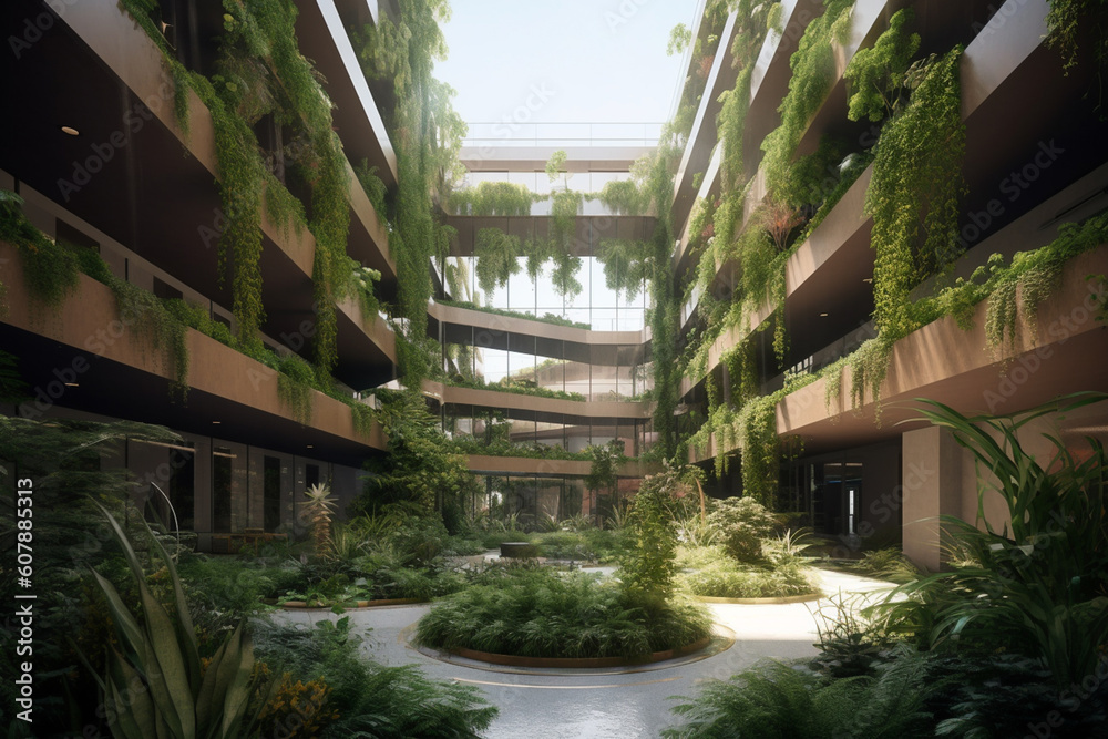 Luxury Green Penthouse Building Biomimicry Design photo