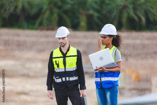 industrial factory with men...