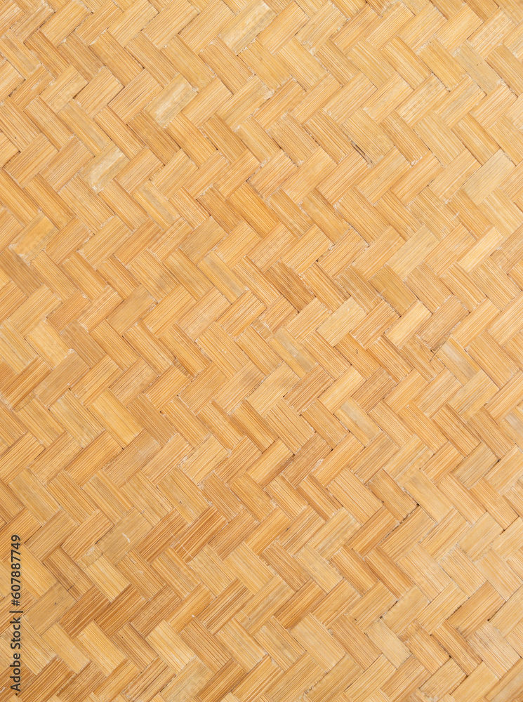 The woven bamboo pattern is decorated on the house wall. The woven bamboo pattern is decorated on the house wall.