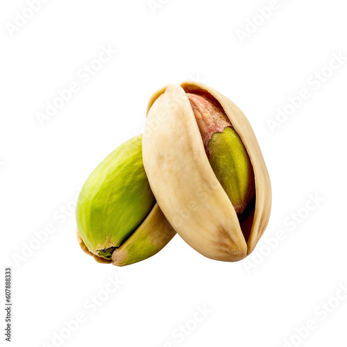 pistachio nuts isolated created with Generative AI photo