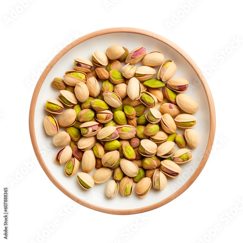 pistachio nuts in a bowl created with Generative AI