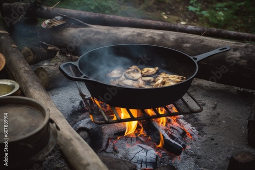 campfire cookbook, with recipes for easy and delicious outdoor meals, created with generative ai