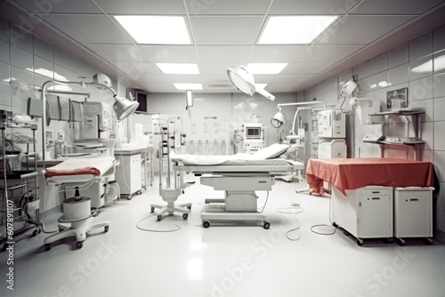 stock photo of mortuary room with stuff tools equipment AI Generated